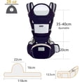 thumbnail image 3 of Cangurera para Bebé + Protector de Cabeza + 2 Pares Rodilleras – Mochila Portabebé Ergonómica con Asiento de Cadera, Compartimentos para Comodidad – Multincional, Transpirable, Soporta Hasta 30 kg, 3 of 5