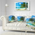 thumbnail image 3 of Designart 12" x 20" Blue Polyester Throw Pillow, 3 of 5