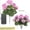 Pink, variant on Qonioi Artificial Geranium Bush, 35cm Faux Flower Bouquet, Lifelike Crabapple Blossoms for Balcony, Courtyard, Outdoor Decor