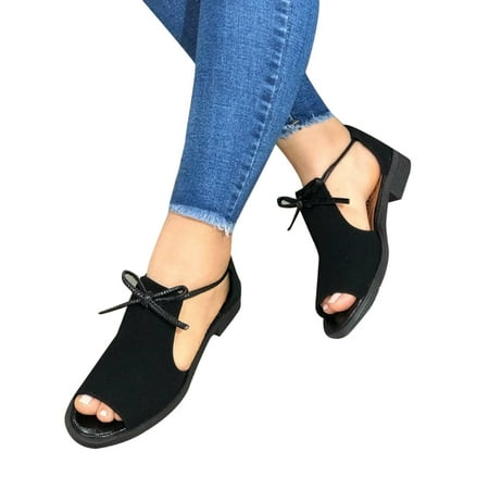 

Women s Comfort Open Toe Flat Sandals Anti-slip Design For Flat Feet Heel Pain Women 40 Black
