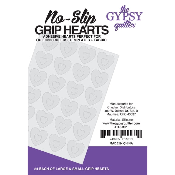 The Gypsy Quilter Stuck On You Grip Hearts