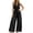 Black, variant on Avolia Women's French Style Sleeveless Jumpsuit Elegant Neckline Romper Casual Wide Leg Wear