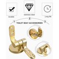 thumbnail image 2 of 2 Sets Toilet Seat Hinges, Zinc Alloy Hinge with Screws, Toilet Lid Accessories, Universal Toilet Seat, Toilet Lid Closure Fasteners (Gold), 2 of 5