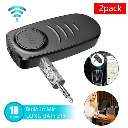Bluetooth 5.0 Receiver/Car Kit, EEEkit Portable Wireless Audio Adapter 3.5mm Aux Stereo Output for Home Audio Music Streaming Sound
