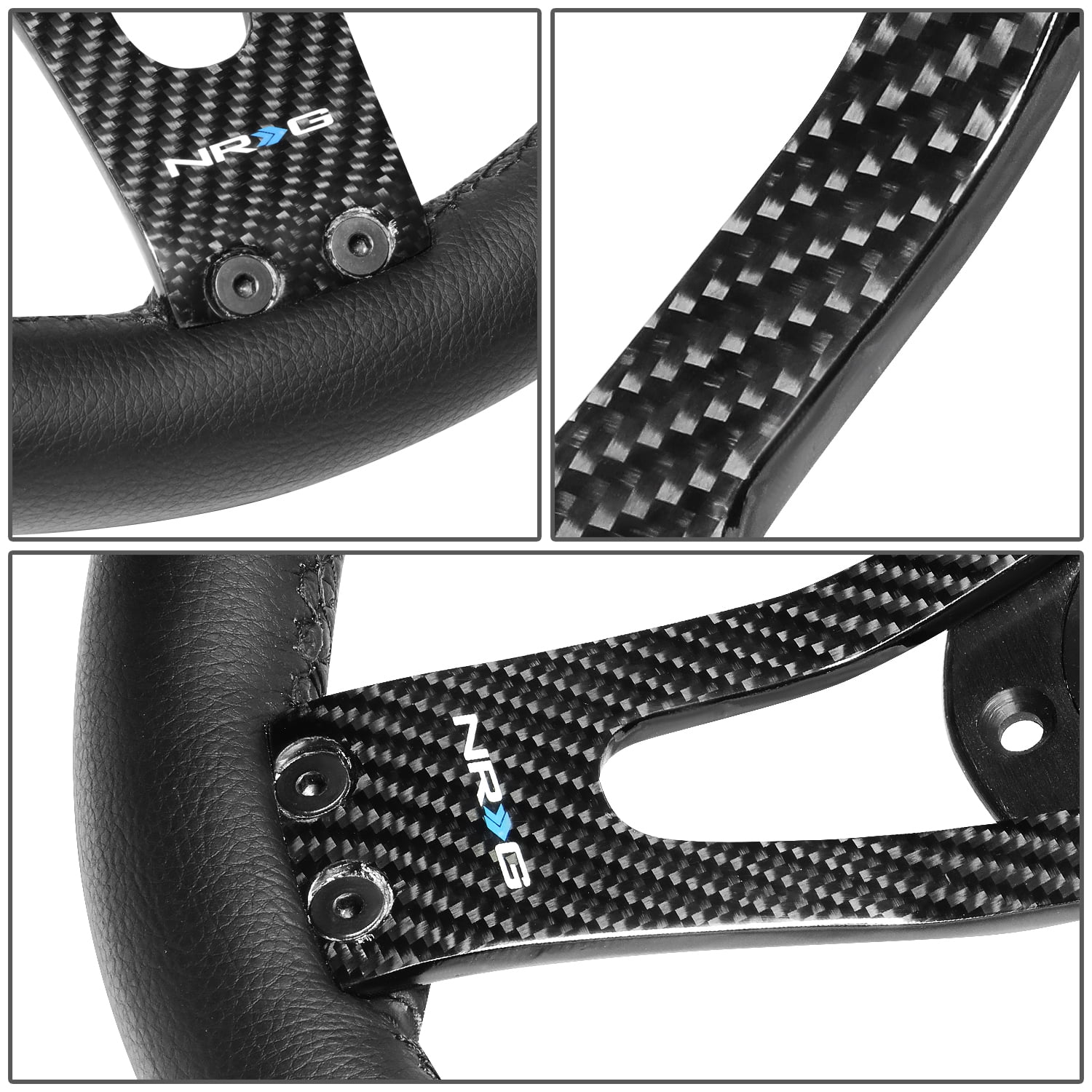 NRG Innovations NRG-RST-002RCF Carbon Fiber Aluminum 6-Bolt 320mm