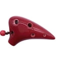 thumbnail image 2 of Cheers.US 6 Hole Ocarina Necklace Pottery Flute Scenic Spot Tourism Commemoration Beautiful Tone Pottery Flute Toys Tuned in C with Crystal Clear High Notes, 2 of 7