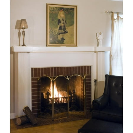 Uniflame 4 Panel Brass Filigree Fireplace Screen Walmart Com