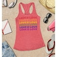 thumbnail image 3 of S4E Women's Love is Love Rainbow Gay Pride Racerback Slim Fit X-Small Red, 3 of 4