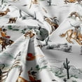 thumbnail image 5 of Western Cowboy Shower Curtain, Wild West West Cowboy Cactus Decor Bath Curtains, Farmhouse Country Bathroom Accessories Decor with 12 Hooks 69Wx72H, 5 of 6