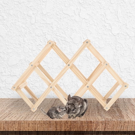 TEHAUX Wooden Rat Ladder Toy with Hamster Hideout - Indoor Small Pet Play Accessory for Rats, Hamsters, and Small Animals, 1 Piece