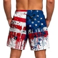 thumbnail image 4 of Men's Swim Trunks Swimming Trunks 250th Anniversary Pattern Beach Shorts with Mesh Lining and Pockets, 4 of 4