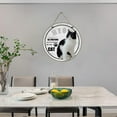 thumbnail image 4 of Cat Funny Pet Lover Circle Wooden Hanging Sign All Visitors Must Be Approved Black Cat Poster A House is Not A Home Funny Animal Wall Art Cat Signs Front Door Decor Cafes Bars Sign 12x12 Inches, 4 of 5
