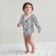 thumbnail image 4 of Xecao Cute Dog And Flowers Print Baby unisex-baby Cotton Long-sleeve Bodysuits-12 Months, 4 of 6