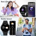 thumbnail image 6 of ZKCREATION Smart Watch, Answer/Make Calls, Fitness Tracker Watches for Men Women, Waterproof Smartwatch Compatible iPhone Android, Black, 6 of 8