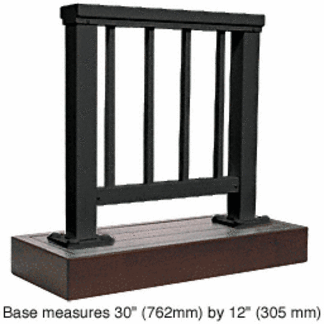 CRL Matte Black 200 Series Aluminum Picket Railing System Small