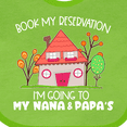 thumbnail image 4 of Inktastic Book My Reservation I'm Going to My Nana and Papa's House Boys or Girls Baby Bib, 4 of 4