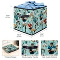 thumbnail image 3 of Football Foldable Storage Basket Toy Box Storage Bin with Handle, 10.8"x10.5"x10.6", Large Capacity, 3 of 6