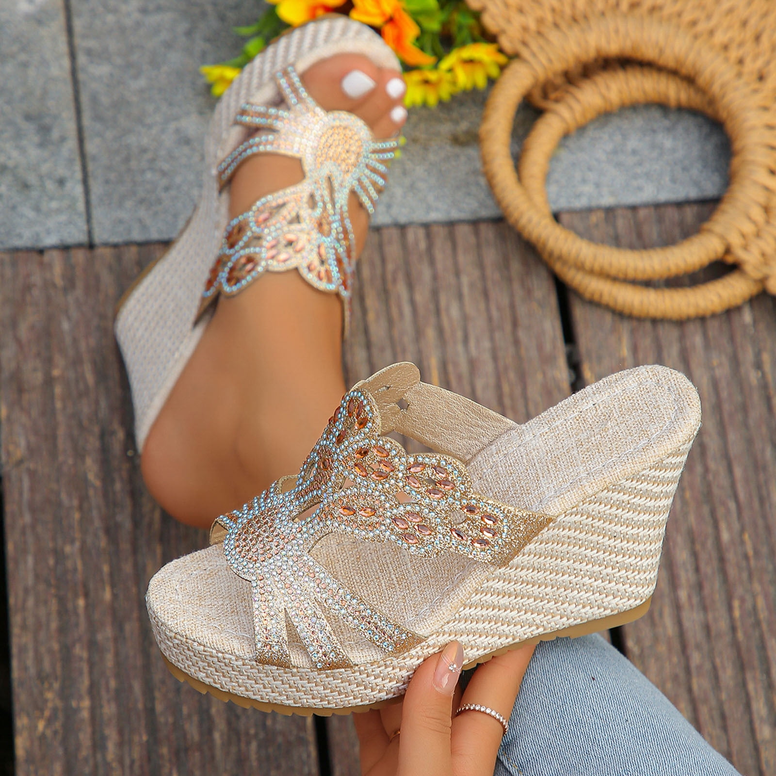 rose gold house slippers