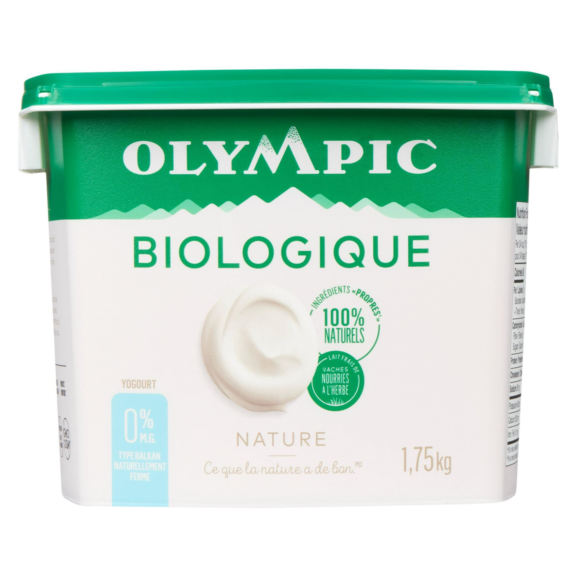 Olympic Yogourt Biologique Nature 0 %, 1