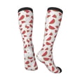 thumbnail image 5 of Lsque Hand Drawn Watermelon Printed Crew Socks Men's Women's LightWeight Thin Casual Calf Socks ,Knee High Socks,Cotton Socks, 5 of 9