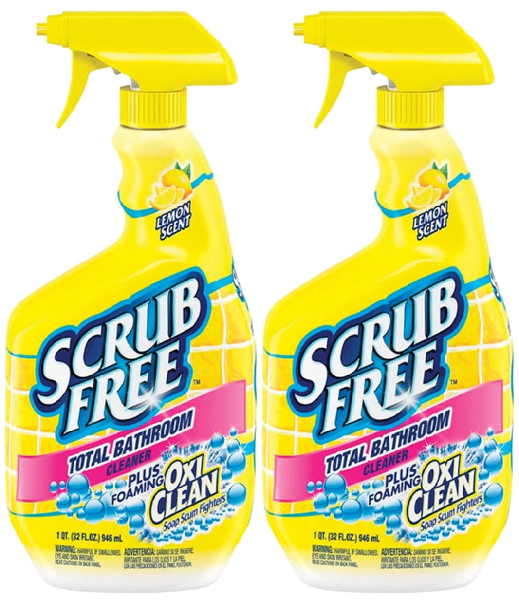 OxiClean Scrub Free Lemon Scented Bathroom Cleaner, 32 oz (2 Pack)
