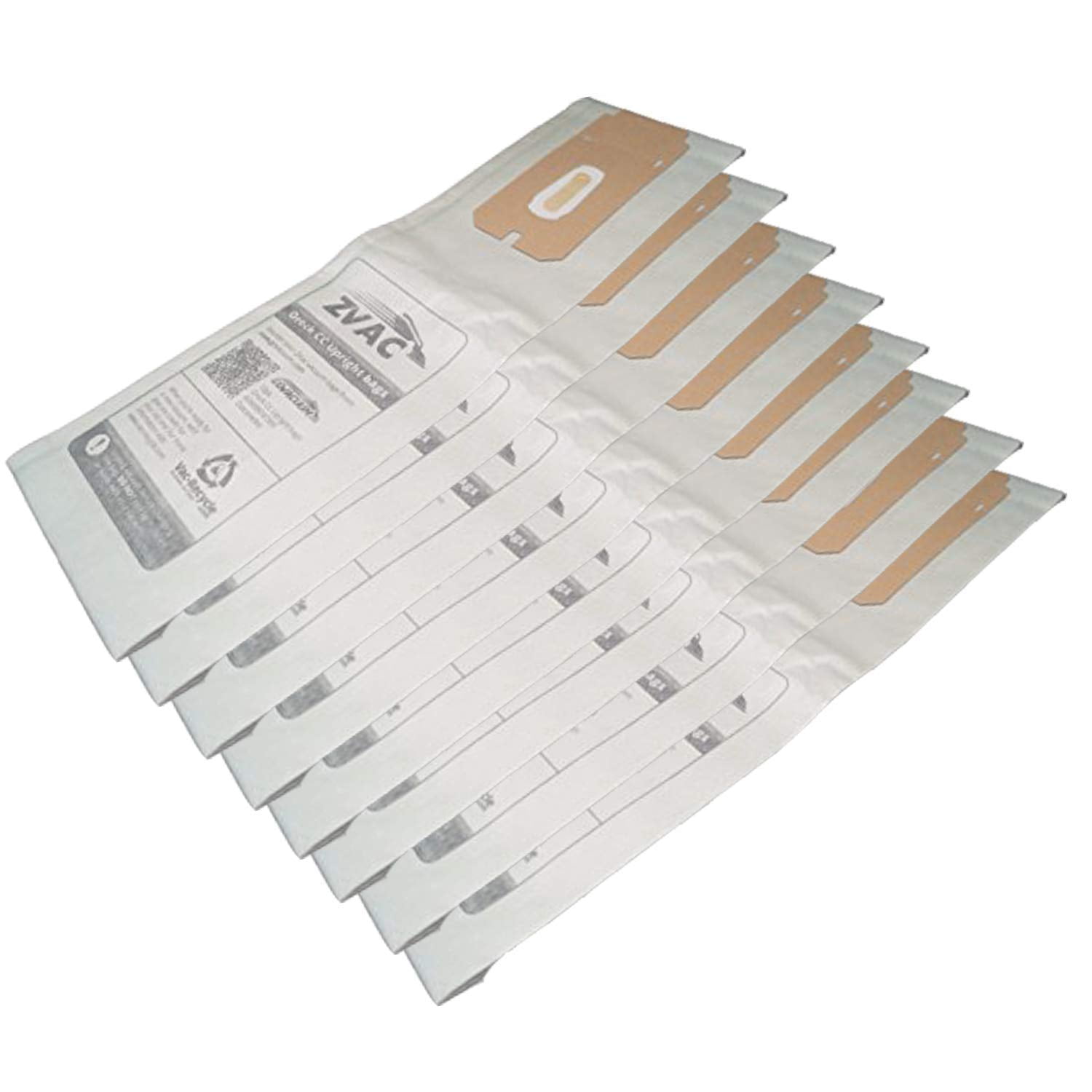 ZVac 8pk Compatible Vacuum Bags Replacement for Oreck CC Vacuum Bags