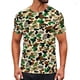 thumbnail image 1 of Tops para hombre, blusas y camisas de cuello redondo y manga corta para hombre, blusas y camisas casuales deportivas con estampado de camuflaje divertido para hombre y mujer, blusas vintage de manga c, 1 of 8
