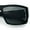 Matte Black - Black, variant on Mens Glass Lens Narrow Rectangle Plastic Sporty Squared Sunglasses Shiny Black