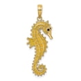 thumbnail image 3 of Auriga Fine Jewelry 14K Yellow Gold 3-D Enamel Seahorse Charm for Women, 3 of 6