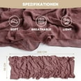 thumbnail image 5 of Sm:)e Wine Cheesecloth Table Runner 31 x 118 Inch Rustic Gauze Boho Chair Sashes for Bridal Shower Wedding Party Catering Home Decoration Supplies, 5 of 6