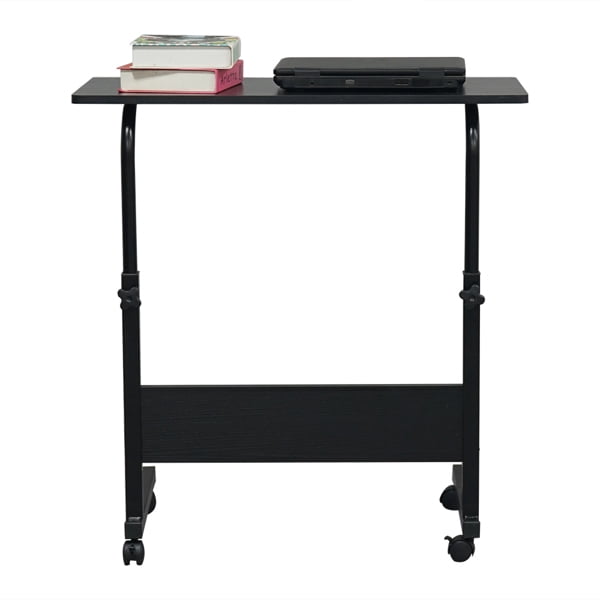 Alvantor Rolling Desk Adjustable Height Side Table P2 Chipboard Steel Black