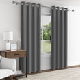 thumbnail image 3 of Aofoto Gray Blackout Curtains,Thermal Insulated Window Drapes 2 Panel, Grey, 52 x 63Inches, 3 of 5