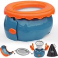 thumbnail image 1 of Orinal de viaje para niños pequeños, orinal portátil para el automóvil con bolsa de almacenamiento (azul oscuro), 1 of 1