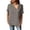 Grey, variant on Kingdiese Womens Casual Short Sleeve Button Front Tunic Top Solid Summer Fashion Tee Girls Size 13, Size XL