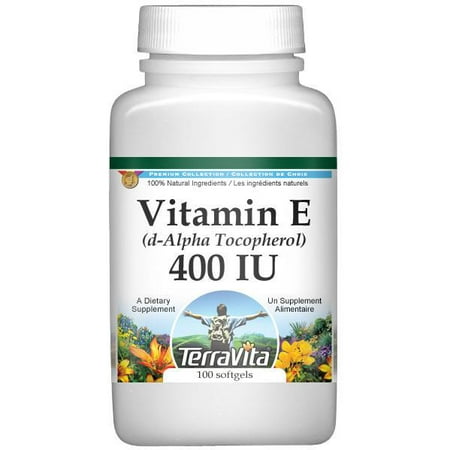 La vitamine E (d-alpha-tocophérol) - 400 UI (100 gélules, ZIN: 428181)