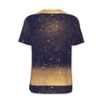 thumbnail image 3 of Balery Gold Black Glitter Baseball Jersey for Men Casual Button Down Shirts Short Sleeve Active Team Sports Uniform-3X-Large, 3 of 9