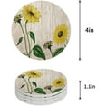thumbnail image 1 of POGLIP Sunflower Set of 6 Round Coaster for Drinks, Absorbent Ceramic Stone Coasters Cup Mat with Cork Base for Home Kitchen Room Coffee Table Bar Decor, 1 of 5