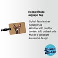 thumbnail image 2 of American Hairless Terrier Staring Faux Leather Travel Luggage Tag, 2 of 7