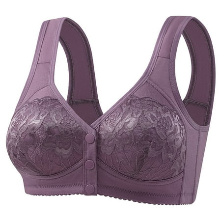 Xiaoxatg Women Casual Button Down Breathable Top Bra Underwear Without Steel Ring Gathering Sports Bras for Women Running