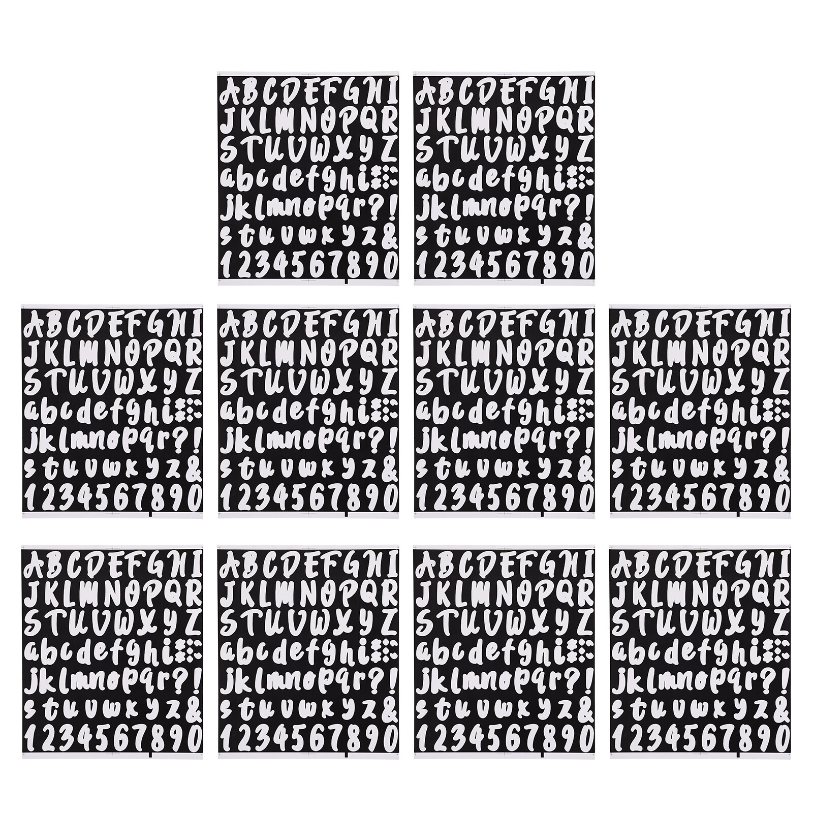 10 Sheets Selfadhesive Letters Numbers Stickers Adhesive Alphabet