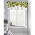 thumbnail image 4 of Watercolor Summer Fruits Lemons Window Valances for Kitchen,Rod Pocket Valance Privacy Small Curtain,Yellow Fruit and Green Leaf Window Treatment Drapes for Bedroom Laundry Room Farmhouse Home Decor, 4 of 8