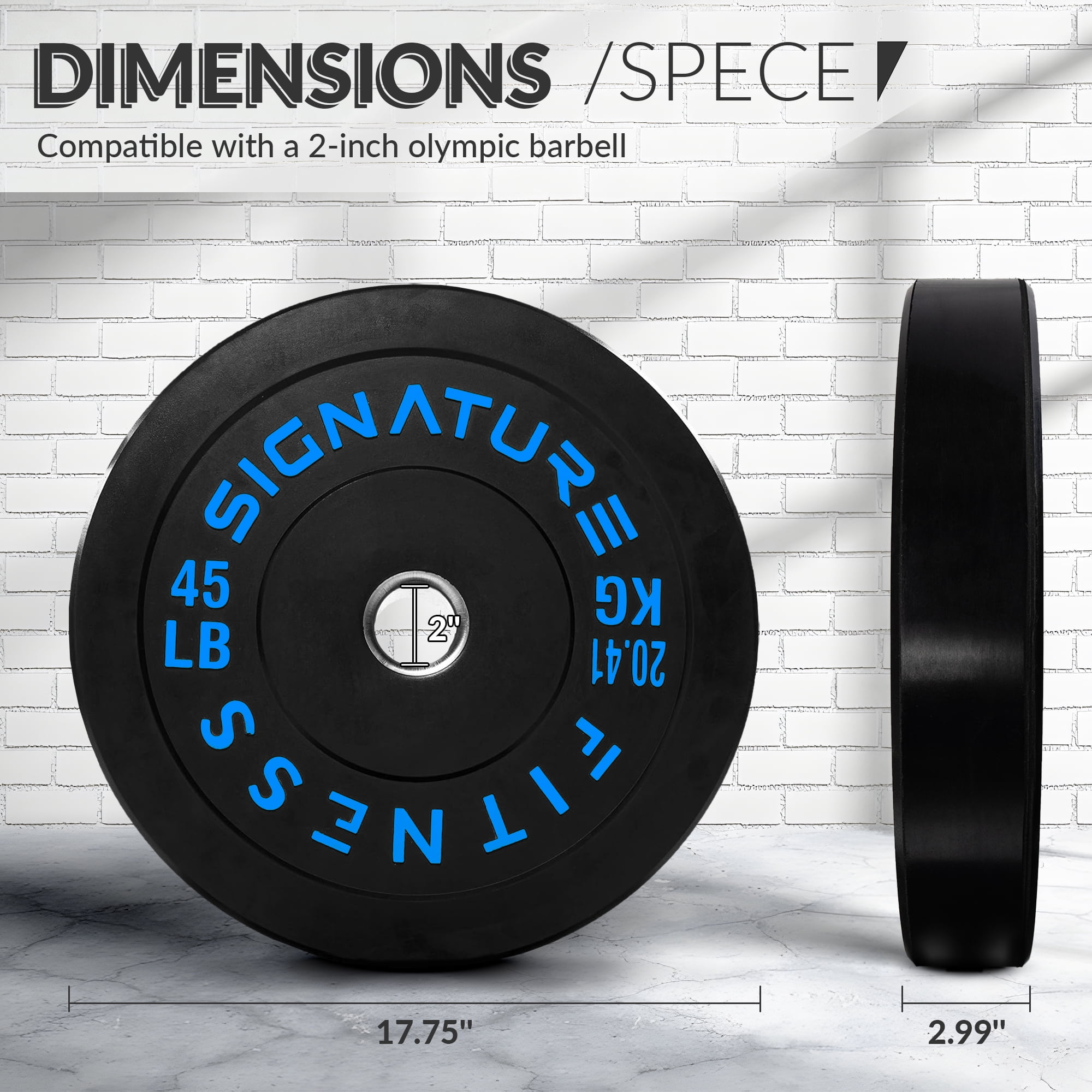 BalanceFrom 5FT Barbell Set with Color Letter Rubber Bumper Plates & Small Hub – Includes Pairs of 25LB, 35LB, 45LB, 55LB, Available in 120LB, 210LB, or 320LB Sets