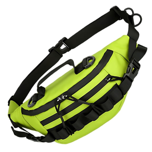 Waterproof Fishing Fanny Pack & Chest Bag, Adjustable Nylon Waist Pack with Organized Storage for Fly Fishing and Outdoor Hiking