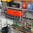 thumbnail image 4 of DURHAND Wall Mounted Storage Bin Rack Tool Organizer with 30 Bins Pegboard, 4 of 9