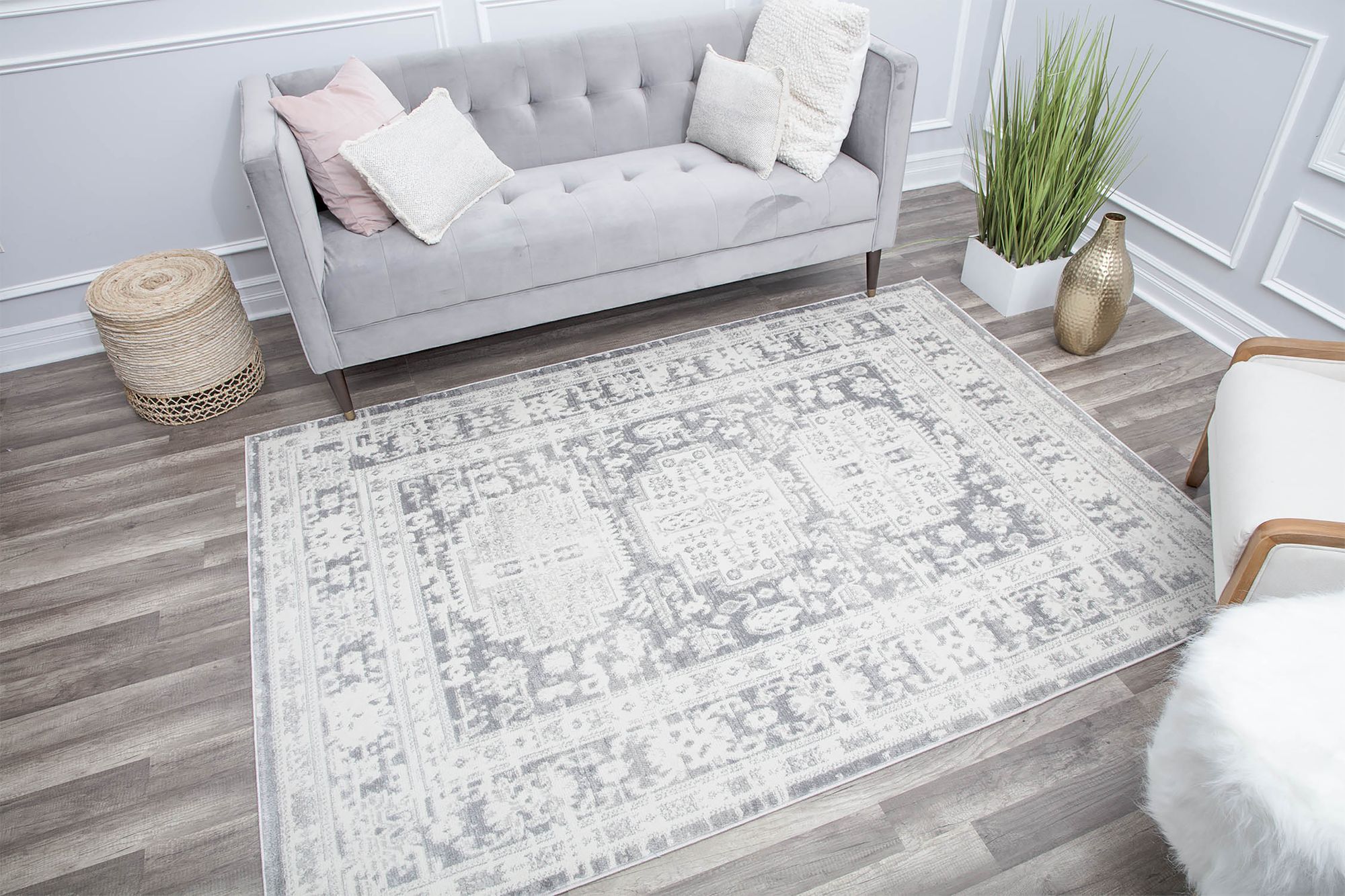 Rugs America Gallagher GL55G Canvas Sundara Vintage Transitional Area Rug, 2'6"x8'