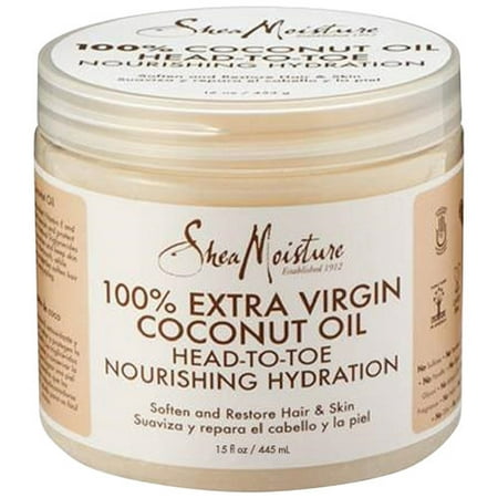 SheaMoisture 100% Extra Virgin Coconut Oil Head To Toe Nourishing Hydration 15 fl