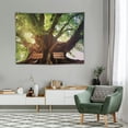 thumbnail image 2 of GOSMITH  Wall Tapestry for Bedroom Decoration Nature Forest Tapestry Tree Tapestry Landscape Tapestry Dark Green Tapestry, 2 of 7