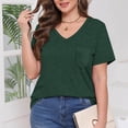 thumbnail image 3 of IROINNID Women's Spring and Summer V-Neck Printed Short Sleeve Casual Pullover Lightweight Summer Tops,Trendy Fashion Blouse,Loose Fitss Tunic Tops(Green,), 3 of 6