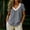 Gray, variant on Women's V Neck Short Sleeve Linen Blouse Dressy Crochet Lace Collar Casual Loose Fit Summer Tunic Top for Vacation