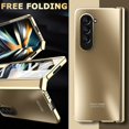 thumbnail image 5 of Compatible Champagne Gold Samsung Galaxy Z Fold 5 Case with Screen Protector,Gradient Frosted Electroplating Cover Hinge Case for Galaxy Z Fold 5 Case,Samsung Galaxy Z Fold 5 Phone Case for Men, 5 of 16
